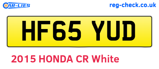 HF65YUD are the vehicle registration plates.