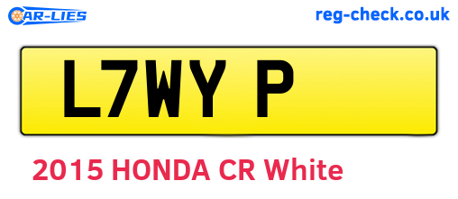L7WYP are the vehicle registration plates.