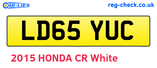 LD65YUC are the vehicle registration plates.