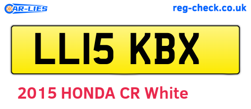 LL15KBX are the vehicle registration plates.