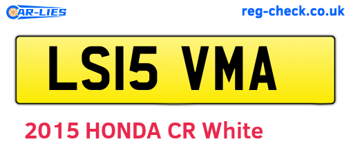 LS15VMA are the vehicle registration plates.