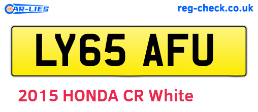 LY65AFU are the vehicle registration plates.