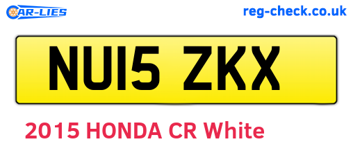 NU15ZKX are the vehicle registration plates.