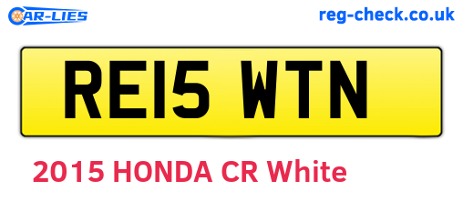 RE15WTN are the vehicle registration plates.