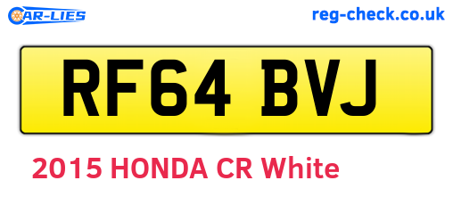 RF64BVJ are the vehicle registration plates.