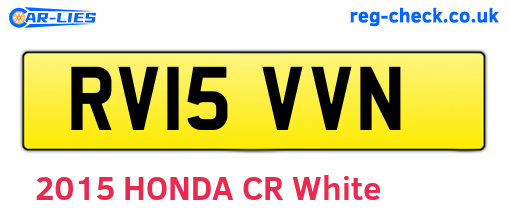 RV15VVN are the vehicle registration plates.