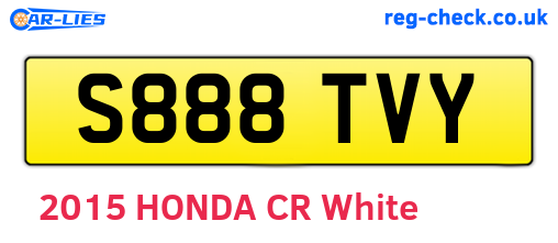 S888TVY are the vehicle registration plates.
