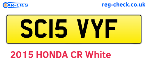 SC15VYF are the vehicle registration plates.