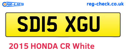 SD15XGU are the vehicle registration plates.
