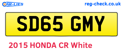 SD65GMY are the vehicle registration plates.
