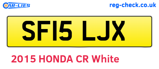 SF15LJX are the vehicle registration plates.