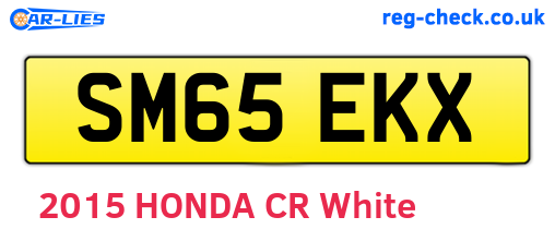 SM65EKX are the vehicle registration plates.