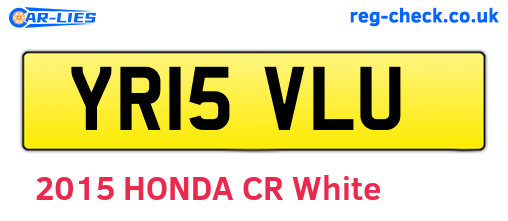 YR15VLU are the vehicle registration plates.