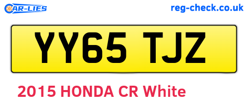 YY65TJZ are the vehicle registration plates.