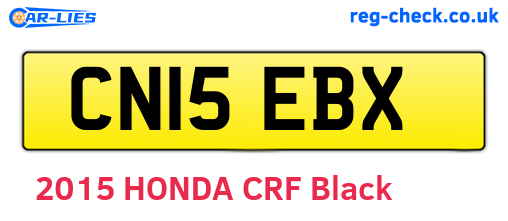 CN15EBX are the vehicle registration plates.