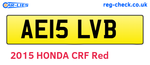 AE15LVB are the vehicle registration plates.