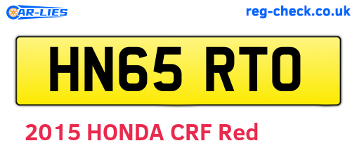 HN65RTO are the vehicle registration plates.