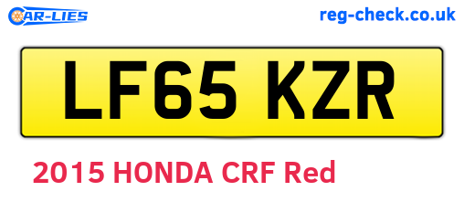 LF65KZR are the vehicle registration plates.