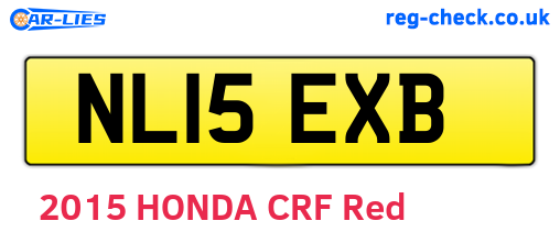 NL15EXB are the vehicle registration plates.