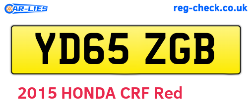 YD65ZGB are the vehicle registration plates.