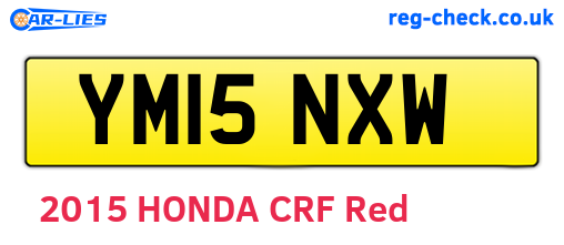 YM15NXW are the vehicle registration plates.