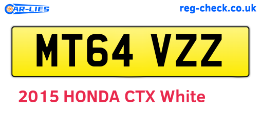 MT64VZZ are the vehicle registration plates.