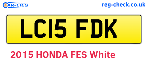 LC15FDK are the vehicle registration plates.
