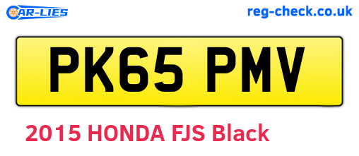 PK65PMV are the vehicle registration plates.