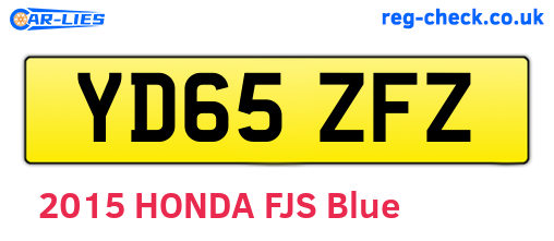 YD65ZFZ are the vehicle registration plates.