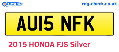 AU15NFK are the vehicle registration plates.