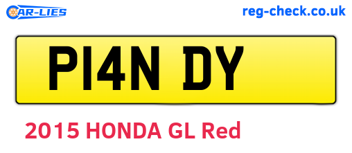 P14NDY are the vehicle registration plates.