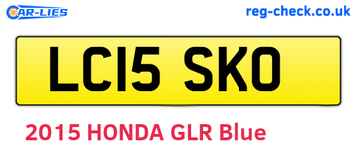 LC15SKO are the vehicle registration plates.