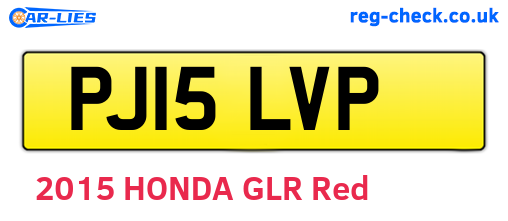 PJ15LVP are the vehicle registration plates.