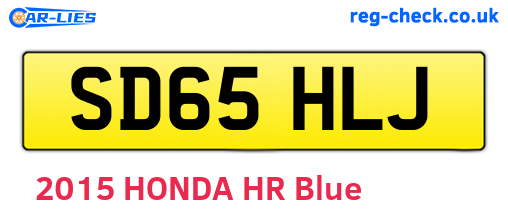 SD65HLJ are the vehicle registration plates.
