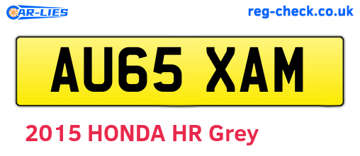 AU65XAM are the vehicle registration plates.