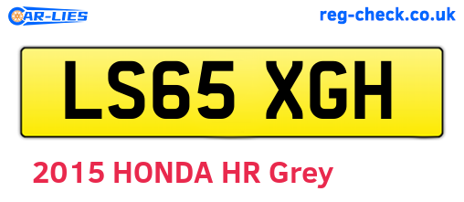 LS65XGH are the vehicle registration plates.