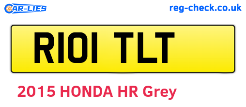 R101TLT are the vehicle registration plates.
