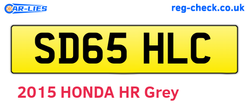 SD65HLC are the vehicle registration plates.