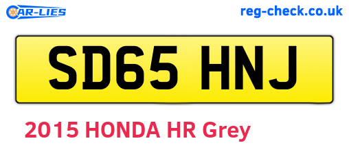 SD65HNJ are the vehicle registration plates.