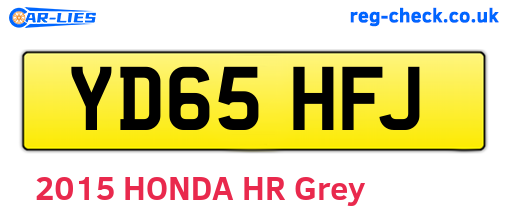 YD65HFJ are the vehicle registration plates.