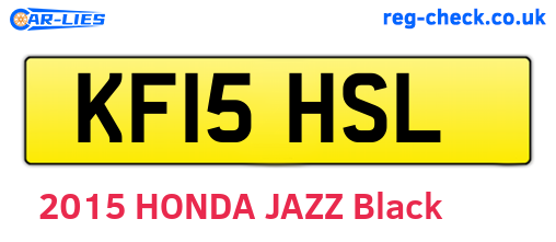 KF15HSL are the vehicle registration plates.