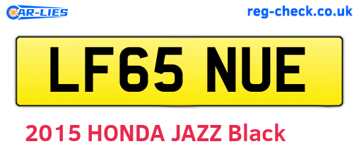 LF65NUE are the vehicle registration plates.