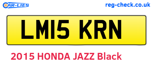 LM15KRN are the vehicle registration plates.