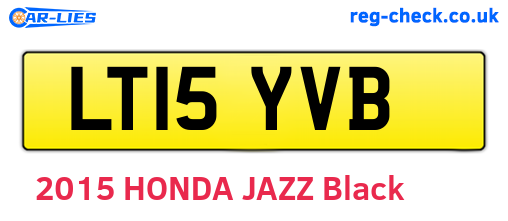 LT15YVB are the vehicle registration plates.