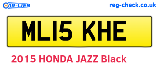 ML15KHE are the vehicle registration plates.