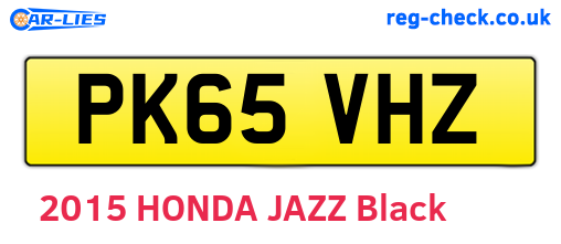 PK65VHZ are the vehicle registration plates.