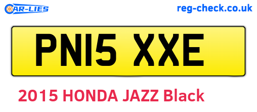 PN15XXE are the vehicle registration plates.