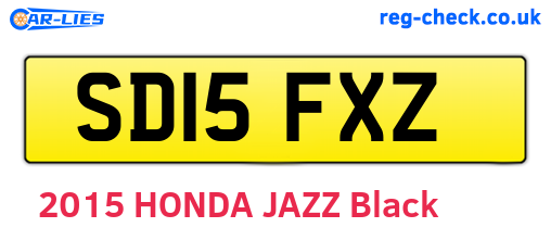 SD15FXZ are the vehicle registration plates.
