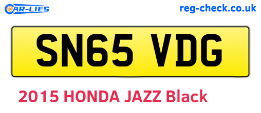 SN65VDG are the vehicle registration plates.