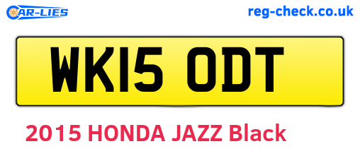 WK15ODT are the vehicle registration plates.